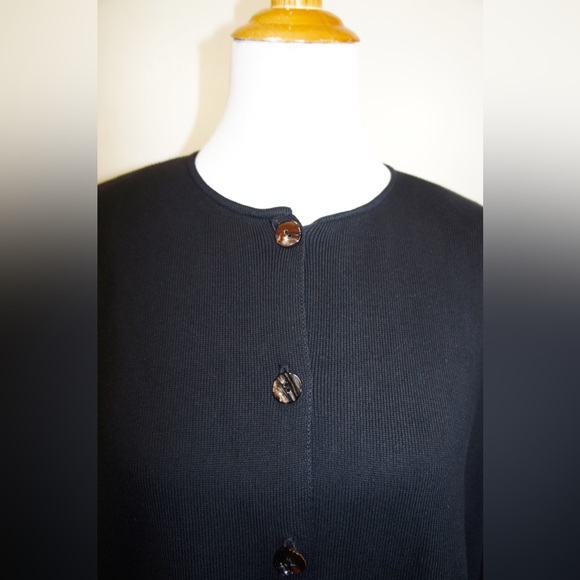 United Knitwear Black Button Down Knit Cardigan L - Picture 3 of 9